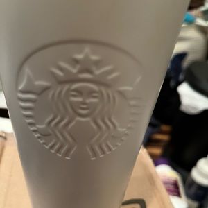 Starbucks official white tumbler. NWT on bottom. Emblem on front. Never used